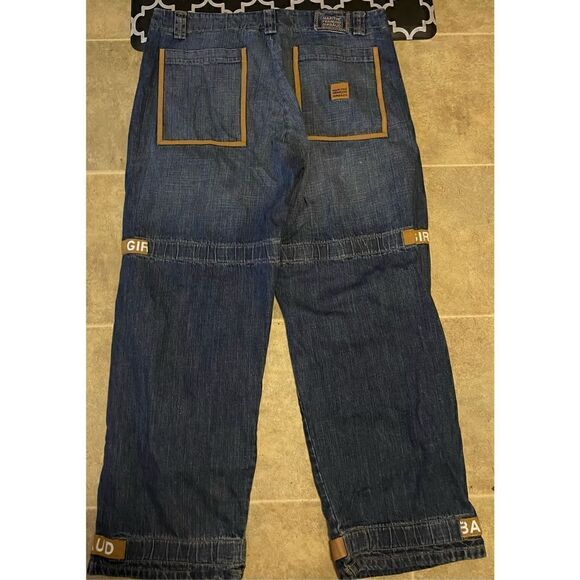 VTG 90’s MARITHE FRANCOIS GIRBAUD  Brand Men’s Baggy Wide leg Cargo Carpenter Je - Picture 5 of 11